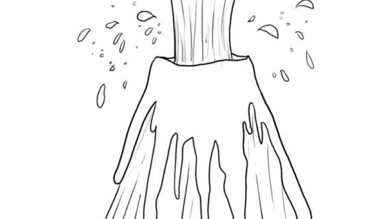 570x320 volcano images to draw - Volcano Cartoon Drawing