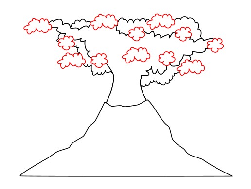 516x390 drawing a cartoon volcano - Volcano Cartoon Drawing