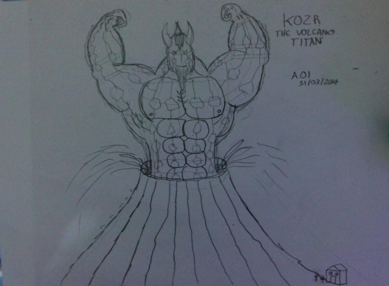 1280x940 drawing volcano god - Volcano Drawing