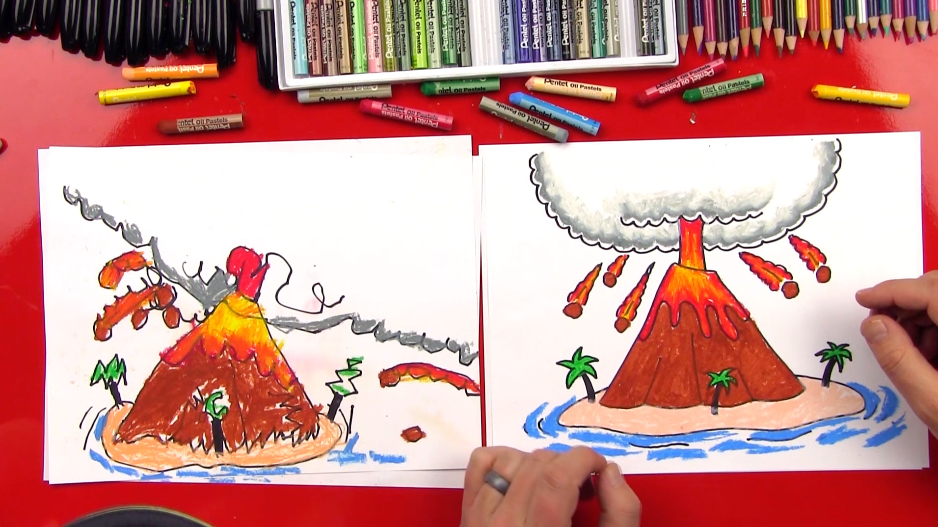 1911x1074 how to draw a volcano - Volcano Drawing
