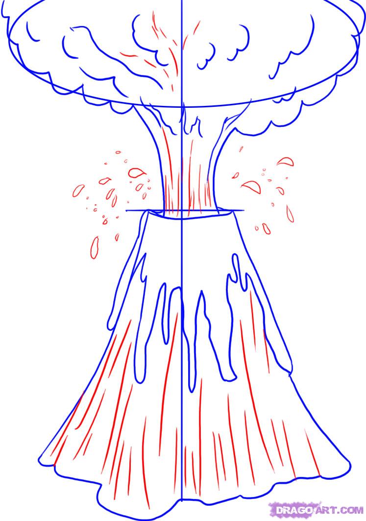 Рисунок вулкана. Вулкан рисунок. Нарисовать вулкан. Вулкан карандашом. Вулкан рисунок карандашом.