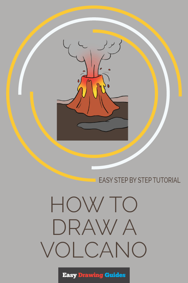 600x900 how to draw a volcano - Volcano Drawing
