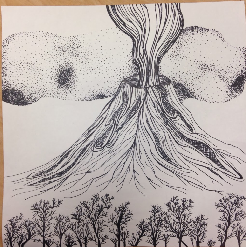 1020x1024 volcano drawing - Volcano Drawing