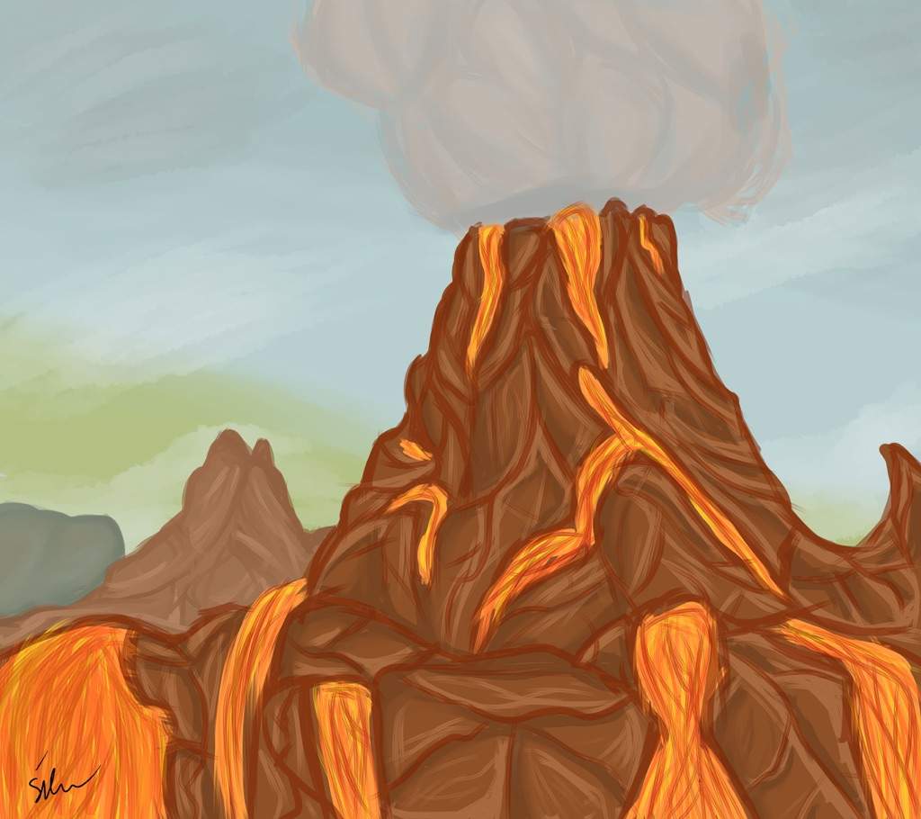 1024x910 botw eldin volcano drawing zelda amino - Volcano Drawing