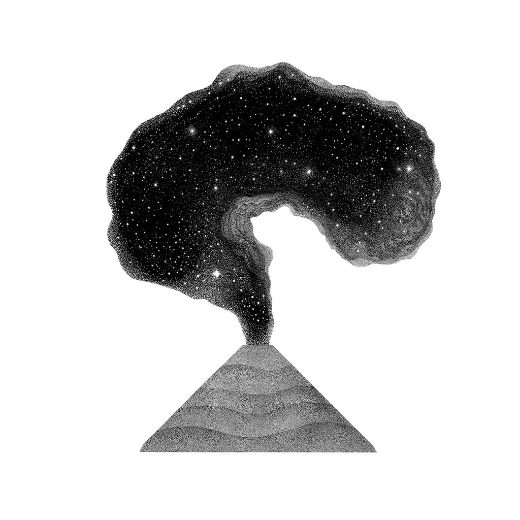1024x1024 Galactic Volcano - Volcano Drawing Pictures