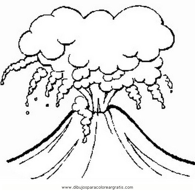640x630 Volcano - Volcano Drawing Pictures
