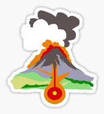 210x230 Volcano Drawing Stickers Redbubble - Volcano Drawing Pictures
