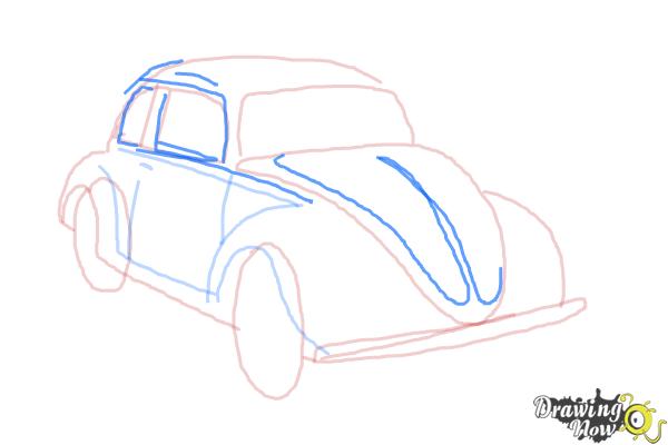 600x400 how to draw a volkswagen beetle - Volkswagen Drawing