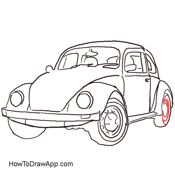 600x600 how to draw a volkswagen beetle aka volkswagen bug - Volkswagen Drawing