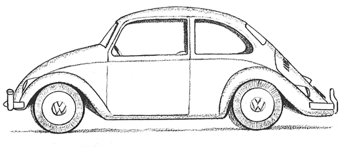 500x213 a finished drawing volkswagen beetle punch buggy cars - Volkswagen Drawing