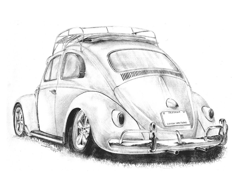 978x777 Drawing Pencil - Volkswagen Drawing
