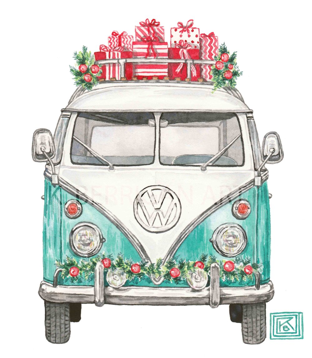 1000x1148 transportation other portraits k berrigan art - Volkswagen Van Drawing