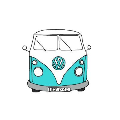 400x400 Cute Vw Bus Tumblr - Volkswagen Van Drawing