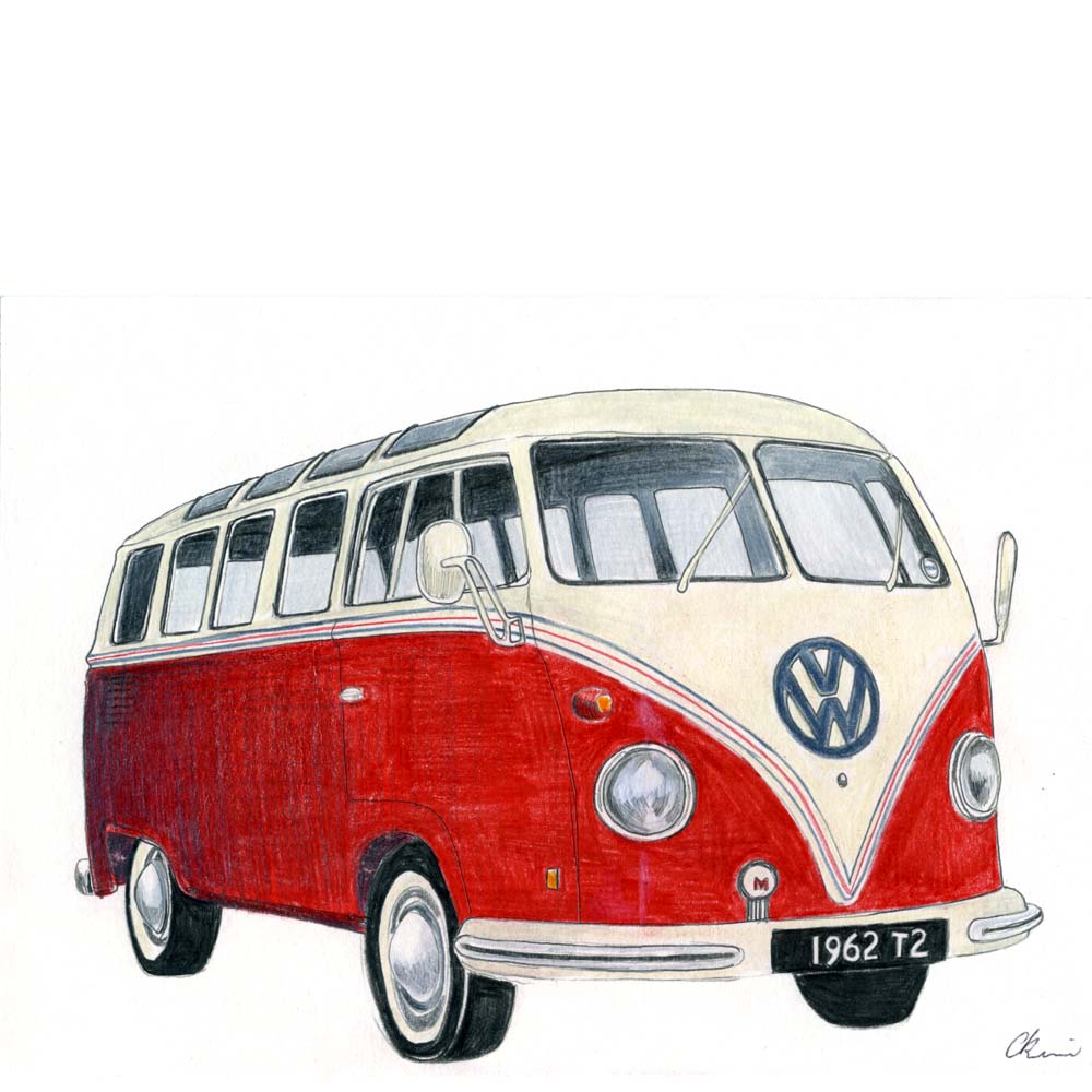 1000x1000 all sizes volkswagen camper - Volkswagen Van Drawing