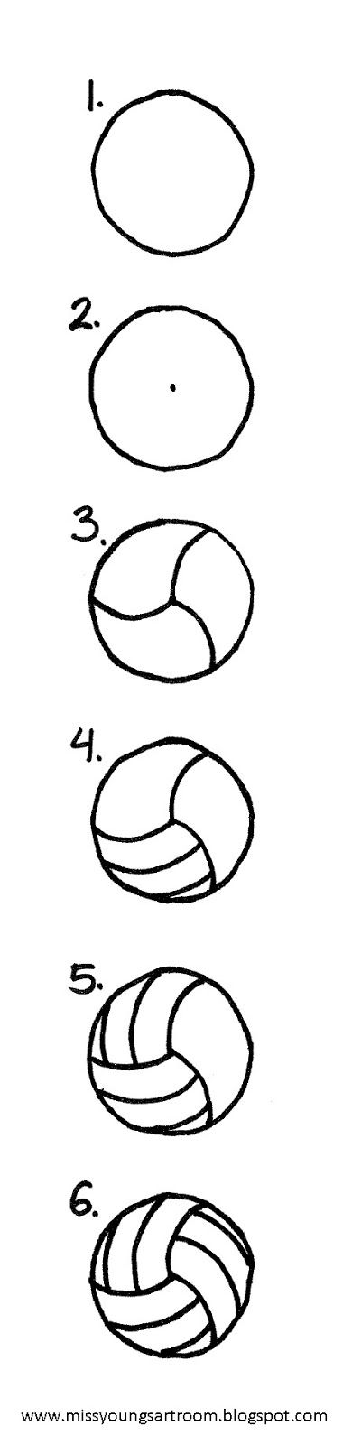 390x1600 miss young's art room how to draw a volleyball instead - Volleyball Ball Drawing