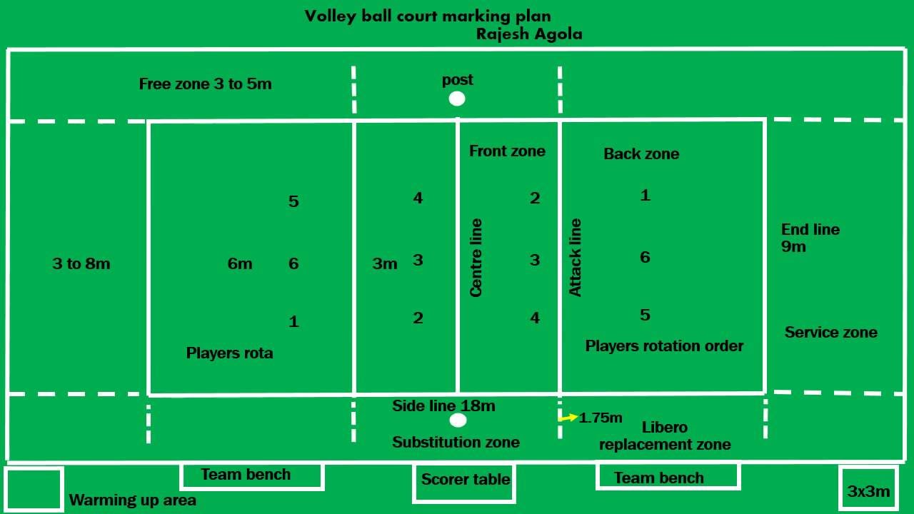 Volleyball Court Zones