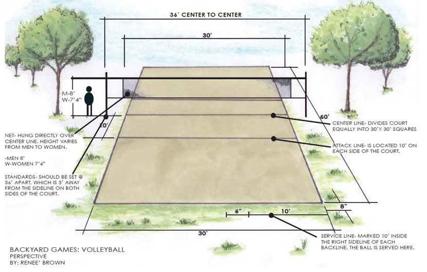 830x529 volleyball backyard games - Volleyball Court Drawing
