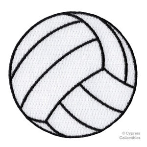 300x300 embroidered volleyball patch - Volleyball Drawing