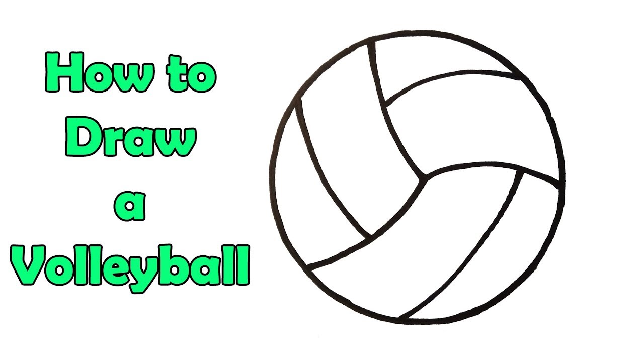 1280x720 how to draw a volleyball - Volleyball Drawing