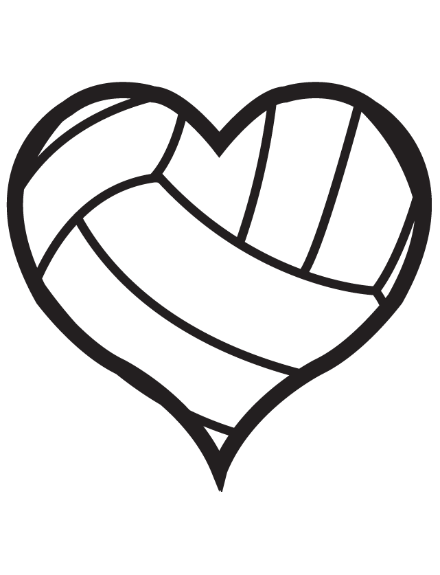 641x837 Volleyball Heart Waterless Tattoos - Volleyball Drawing