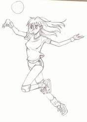 177x250 Manga Volleyball Girl - Volleyball Girl Drawing