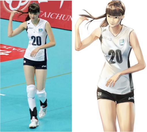 510x458 meet sabina altynbekova, the volleyball babe whose beauty attracts - Volleyball Girl Drawing
