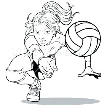 361x361 volleyball drawings net enkrateia - Volleyball Girl Drawing
