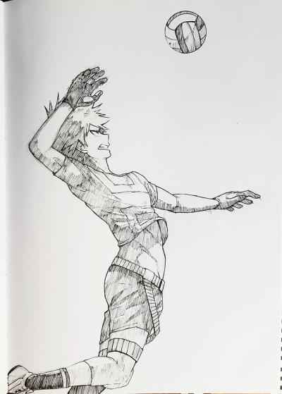 400x559 Volleyball Tumblr - Volleyball Girl Drawing