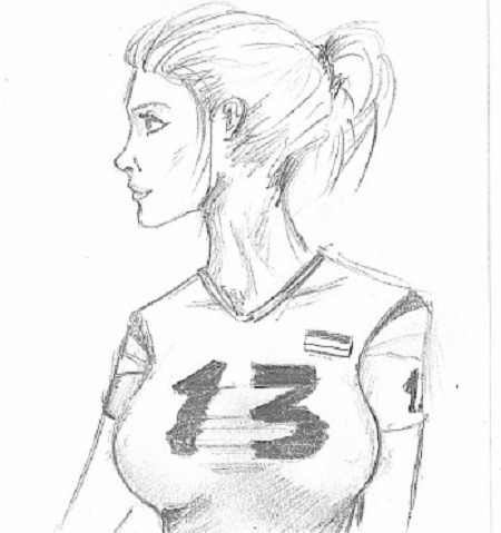 450x479 bad jack fury - Volleyball Girl Drawing