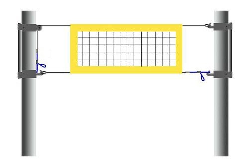 500x339 Indoor Volleyball System - Volleyball Net Drawing