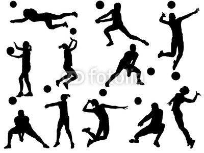 400x300 set of volleyball silhouette buy photos ap images detailview - Volleyball Net Drawing