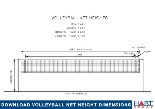 500x353 Volleyball Information Hart Sport New Zealand - Volleyball Net Drawing