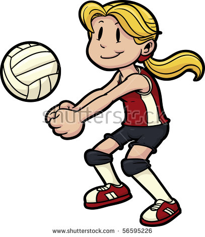407x470 Color Volleyball Player Fun Pics Images - Volleyball Player Drawing