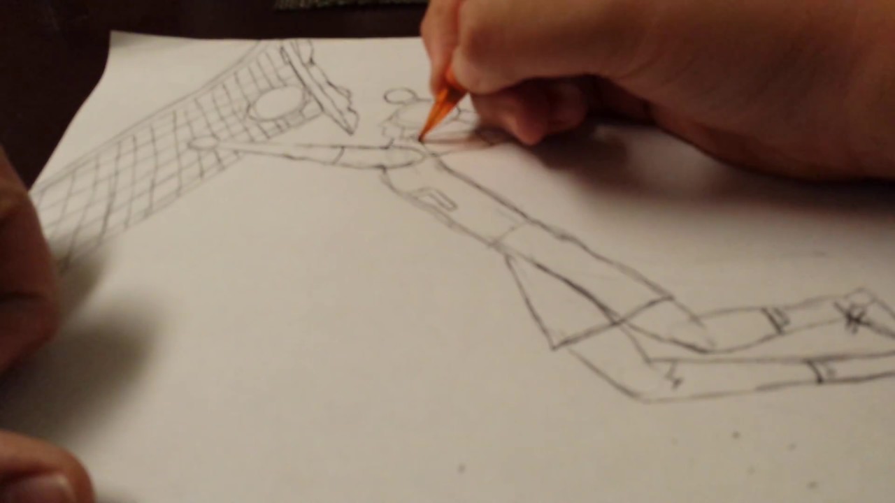 1280x720 Drawing A Volleyball Player Time Lapse - Volleyball Player Drawing