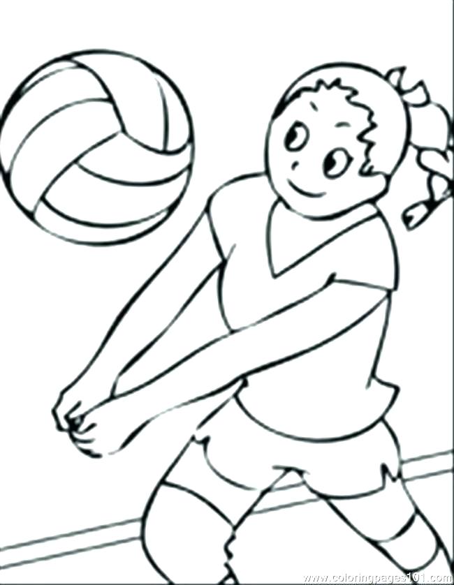 650x838 Volleyball Player Coloring Pages - Volleyball Player Drawing