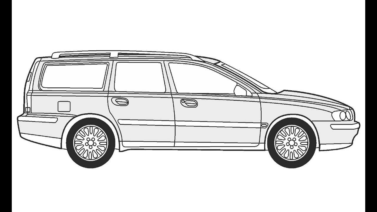 1280x720 how to draw a volvo kak narisovat volvo - Volvo Drawing