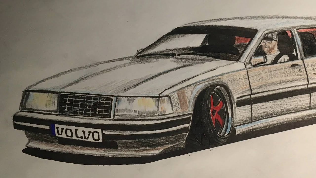 1280x720 Speed Drawing Volvo - Volvo Drawing