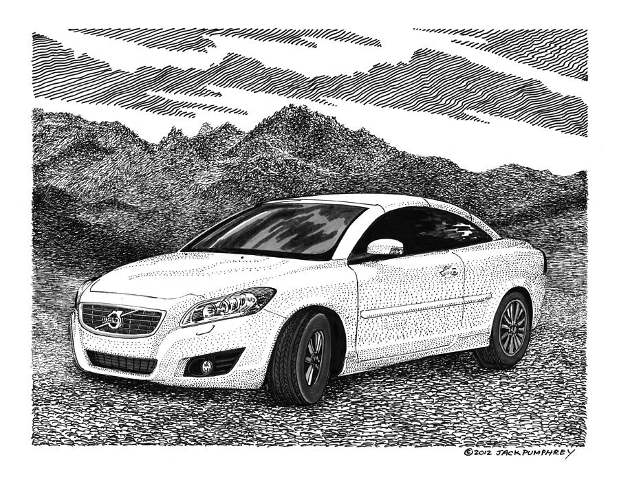 900x707 Volvo C Front Drawing - Volvo Drawing