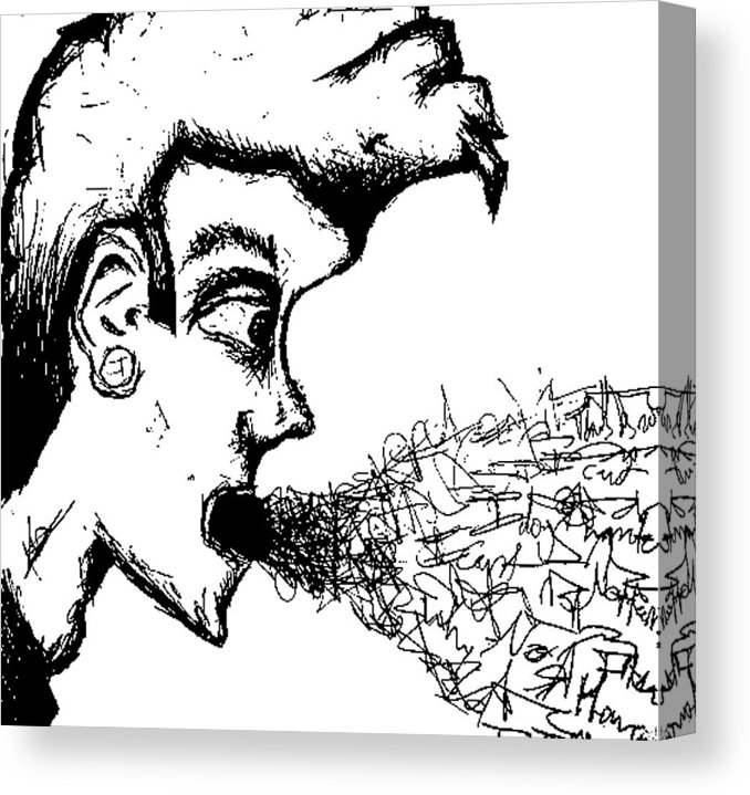 678x719 Verbal Vomit Canvas Print Canvas Art - Vomit Drawing