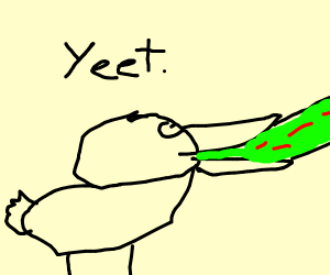 300x250 Dog Yeets Out Vomit Drawing - Vomit Drawing