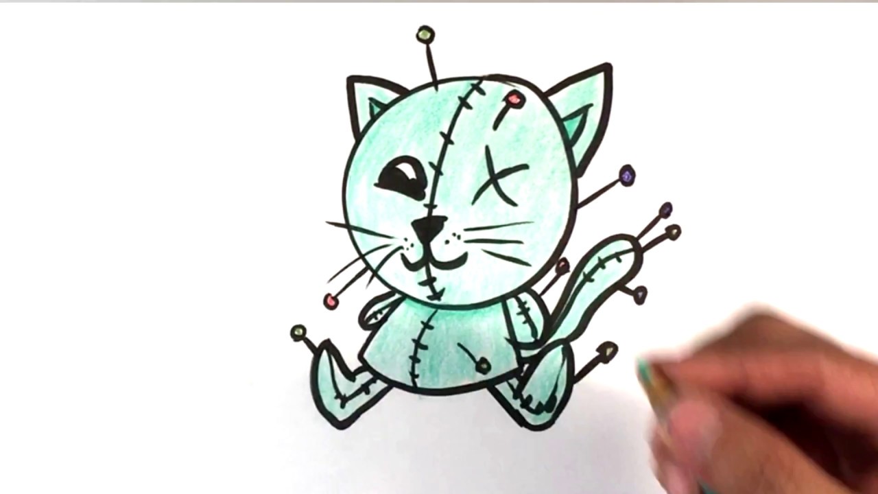 1280x720 how to draw a kitty - Voodoo Doll Drawing