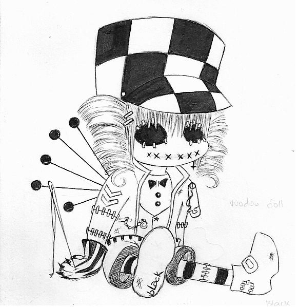 581x598 robber drawing voodoo doll for free download - Voodoo Doll Drawing