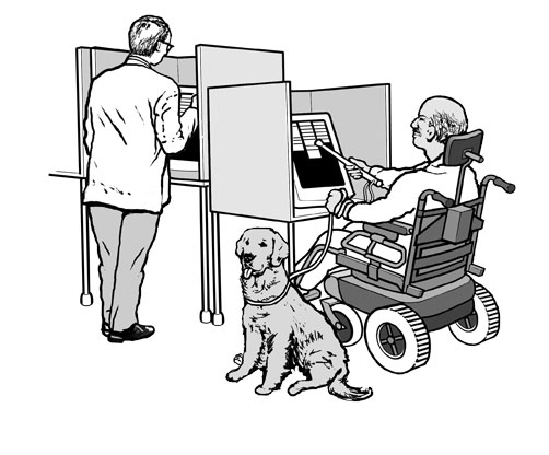 502x416 disability voter resource guide - Voting Drawing