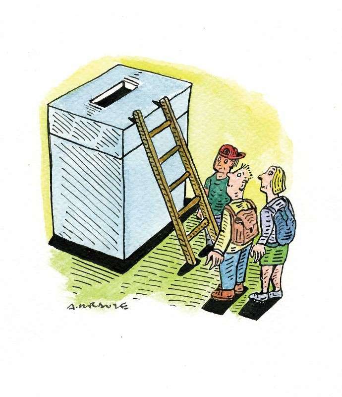 690x800 let science decide the voting age new scientist - Voting Drawing