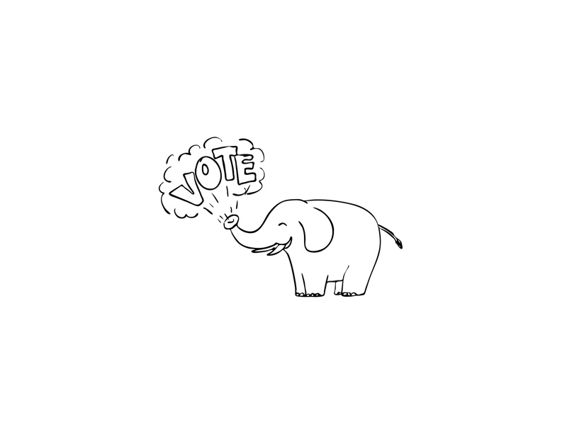 800x600 white elephant vote drawing - Voting Drawing
