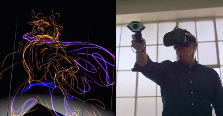 726x378 legendary artist uses virtual reality to make incredible drawings - Vr Drawing
