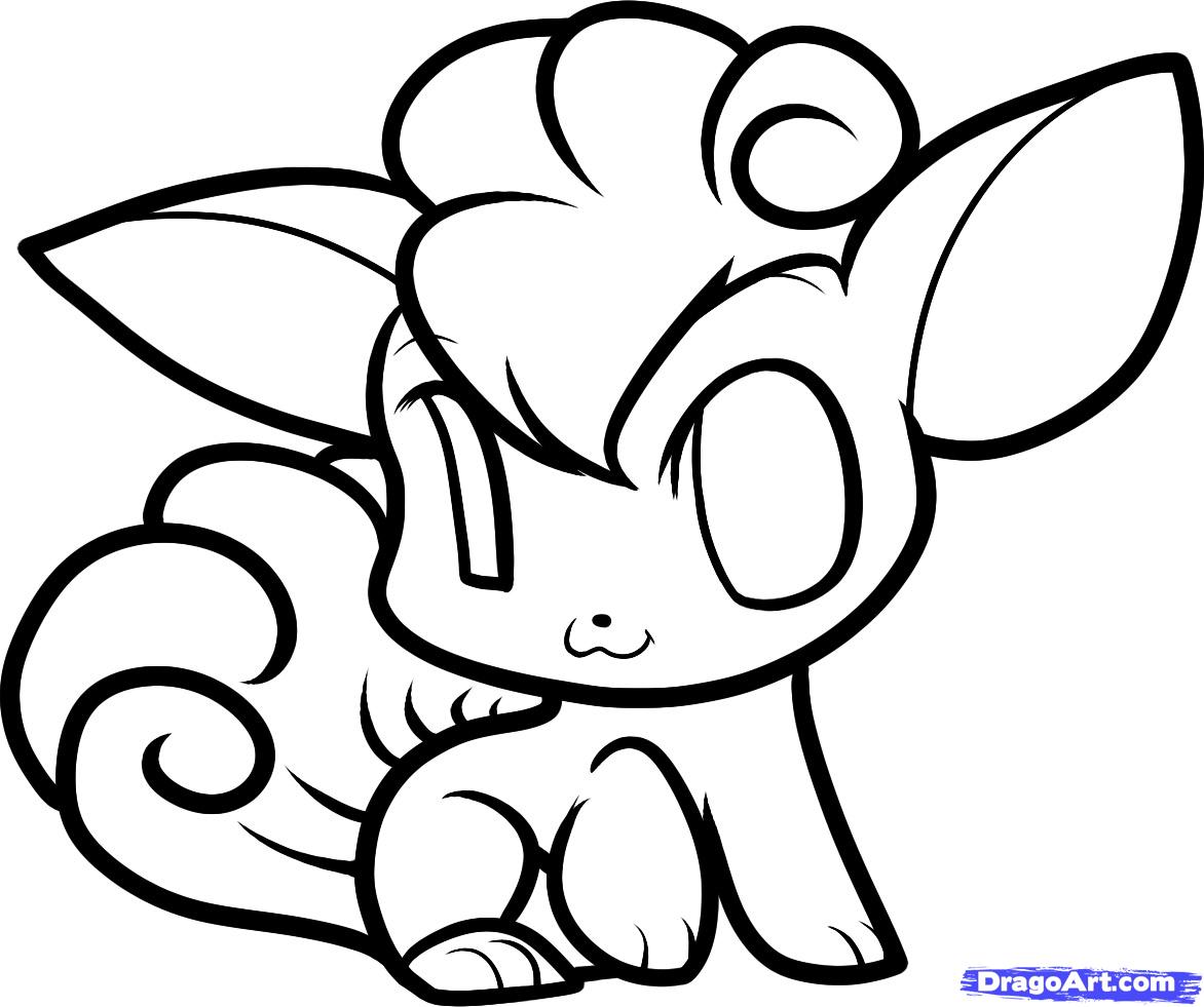 1172x981 How To Draw Chibi Vulpix, Vulpix, Step - Vulpix Drawing
