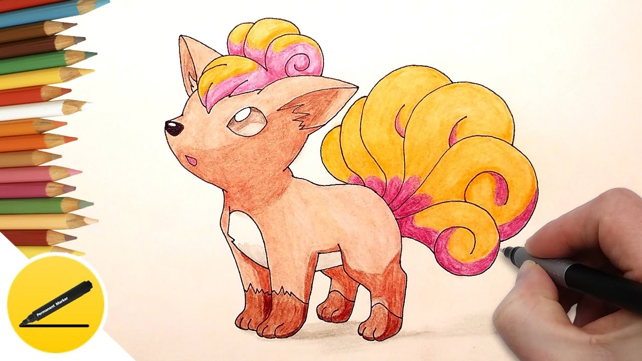 1280x720 How To Draw Pokemon Vulpix - Vulpix Drawing