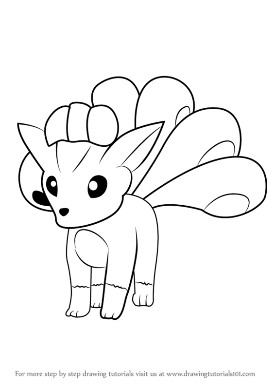 566x800 Learn How To Draw Vulpix From Pokemon Go - Vulpix Drawing