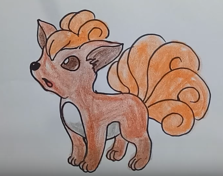 457x361 Pokemon Drawing Coloring Pages - Vulpix Drawing